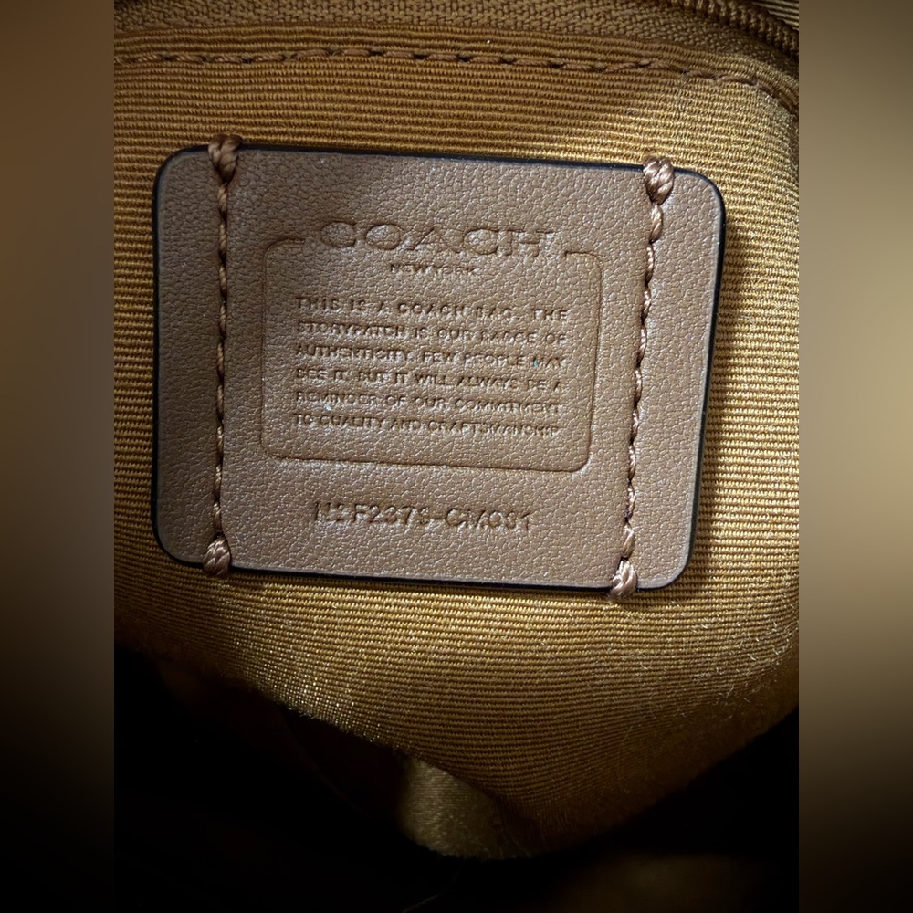 Coach Andy Blue Suede Crossbody Bag - Picture 11 of 11